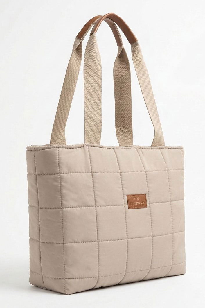 Kadın Krem Armalı Paraşüt Çanta - 28133-KREM - 1