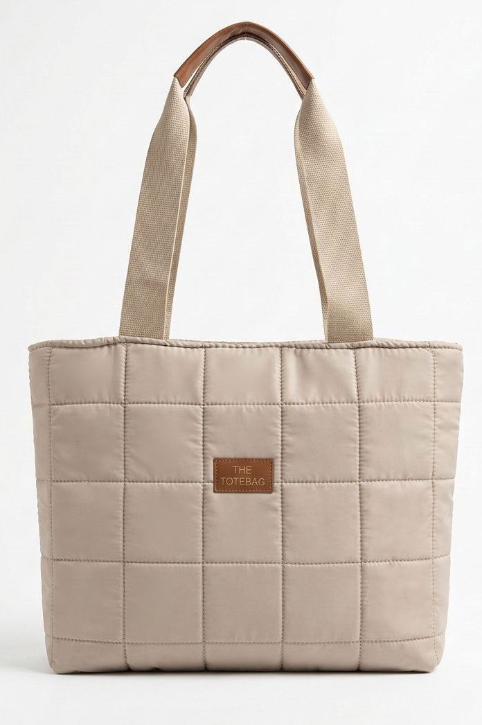 Kadın Krem Armalı Paraşüt Çanta - 28133-KREM - 2