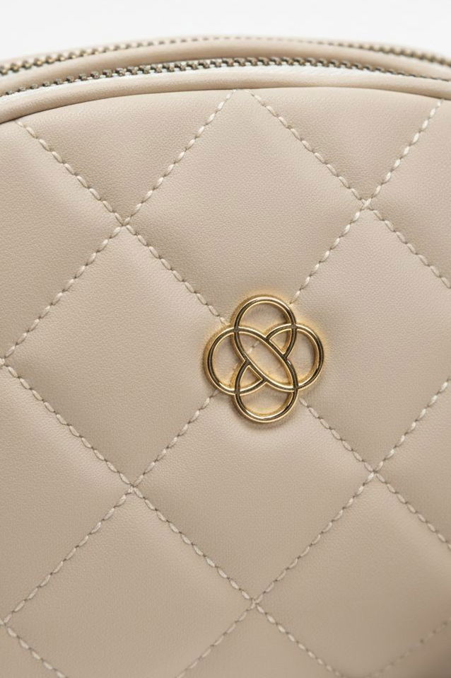 Kadın Krem Armalı Suni Deri Omuz Çantası - 28141-KREM - 3