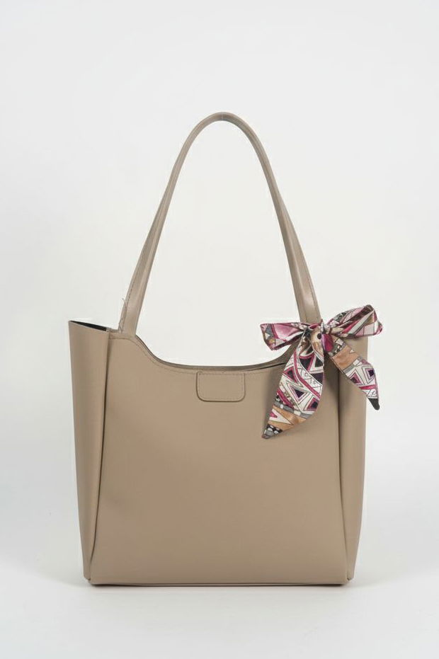 Kadın Krem Flarlı Kol Çanta - 28134-KREM - TOFİSA