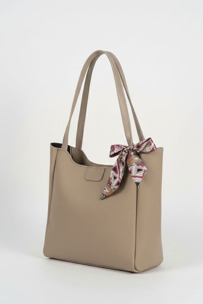 Kadın Krem Flarlı Kol Çanta - 28134-KREM - TOFİSA