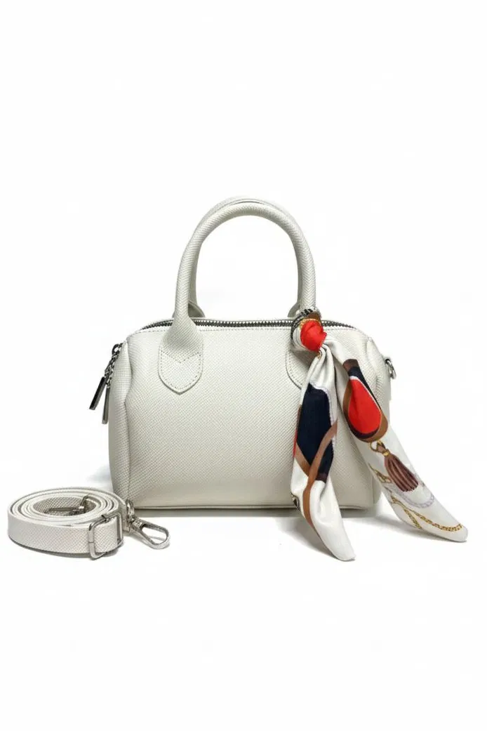 Kadın Krem Flarlı Mini El Çantası - 28225-KREM - 2