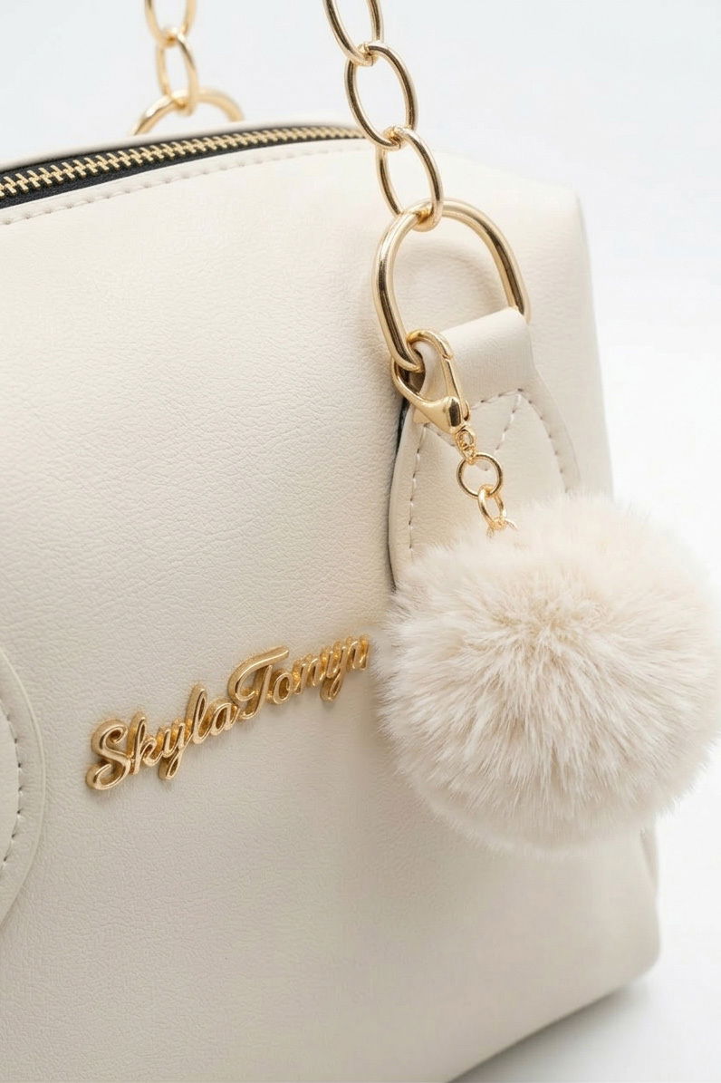 Kadın Krem Suni Deri Çapraz Çanta - 28334-KREM - 2