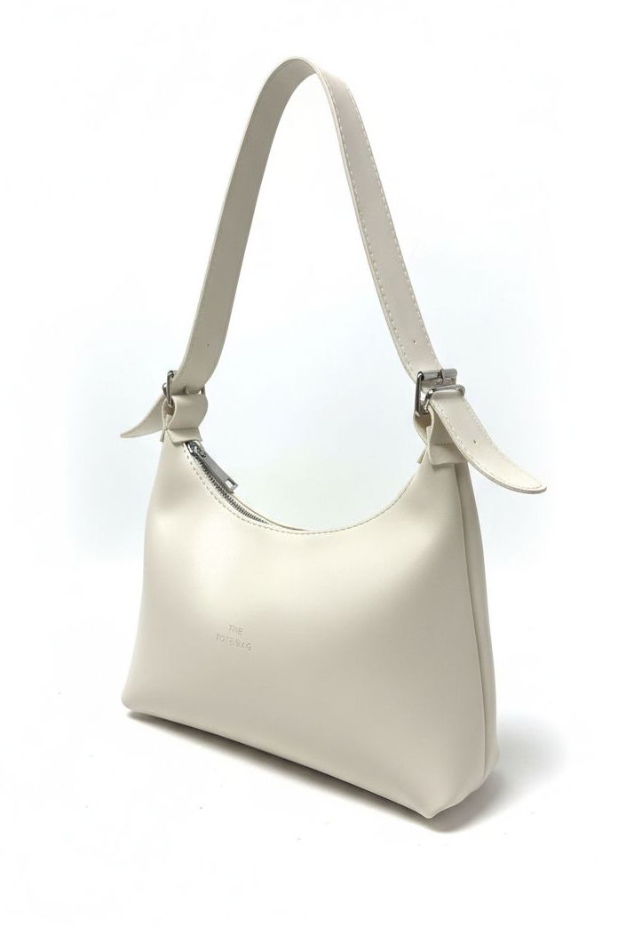 Kadın Krem Suni Deri Kol Çantası - 28170-KREM - 1