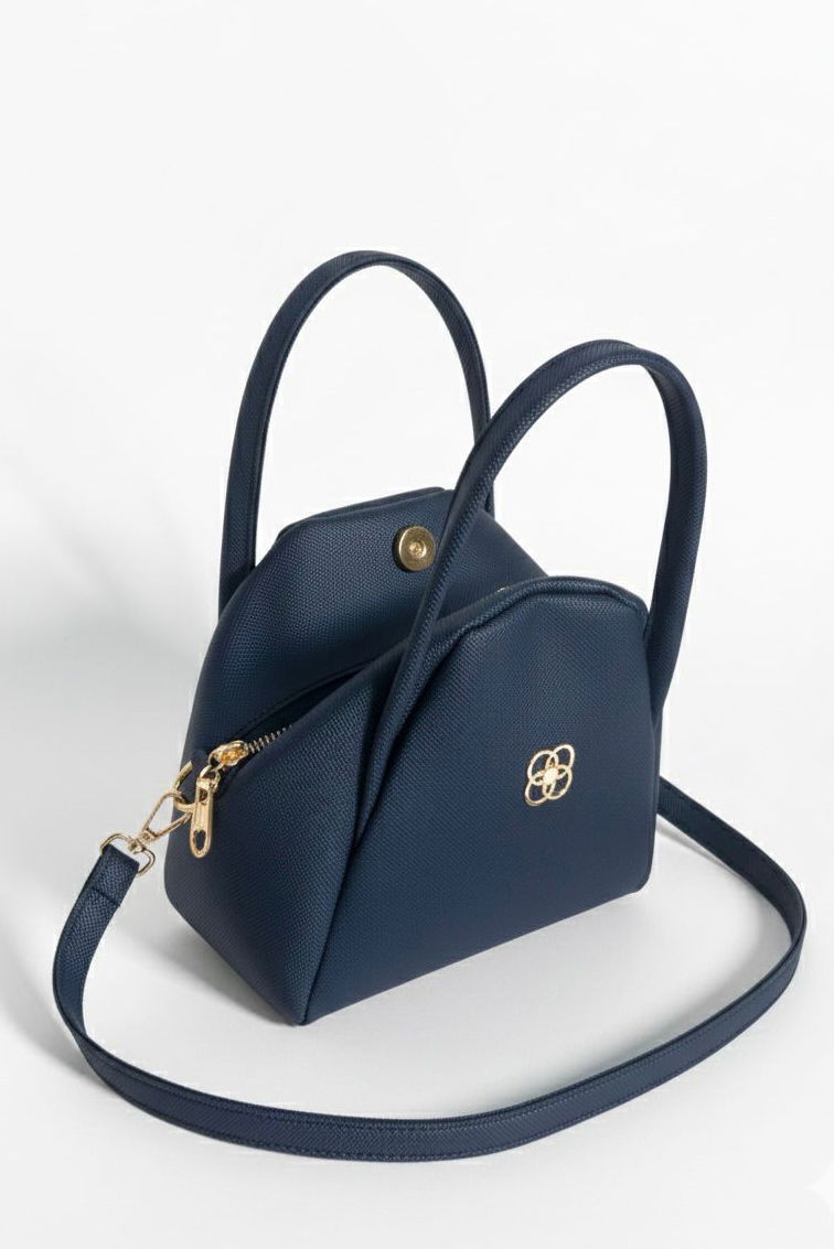 Kadın Lacivert Armalı Suni Deri Çanta - 28143-LACIVERT - 1