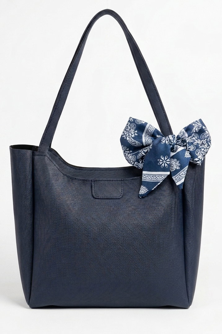 Kadın Lacivert Flarlı Kol Çanta - 28134-LACIVERT - 1