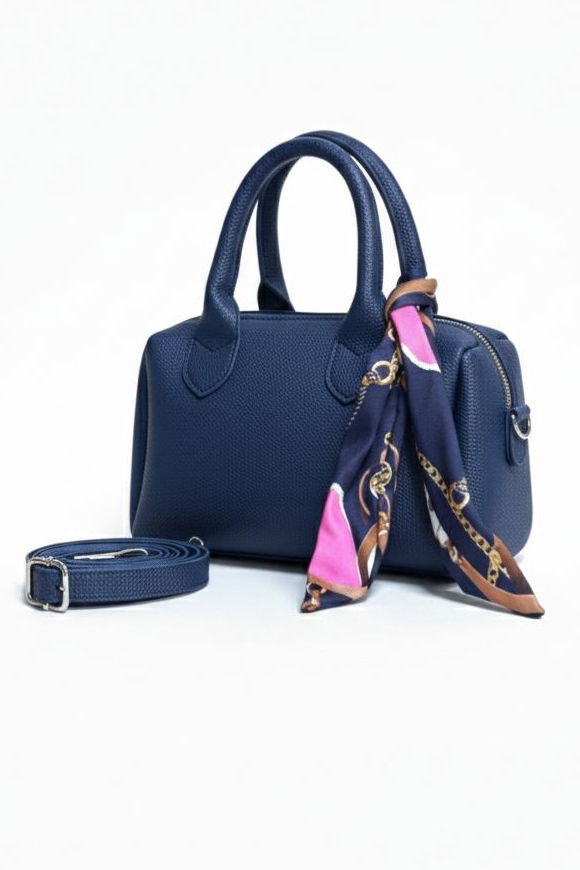 Kadın Lacivert Flarlı Mini El Çantası - 28225-LACIVERT - 1