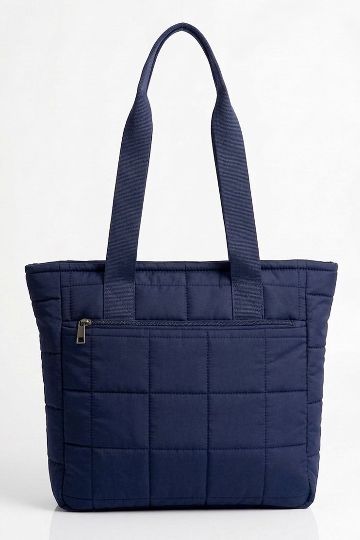 Kadın Lacivert Ön Cepli Omuz Çantası - 28371-LACIVERT - 1