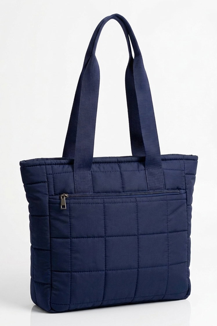 Kadın Lacivert Ön Cepli Omuz Çantası - 28371-LACIVERT - 2