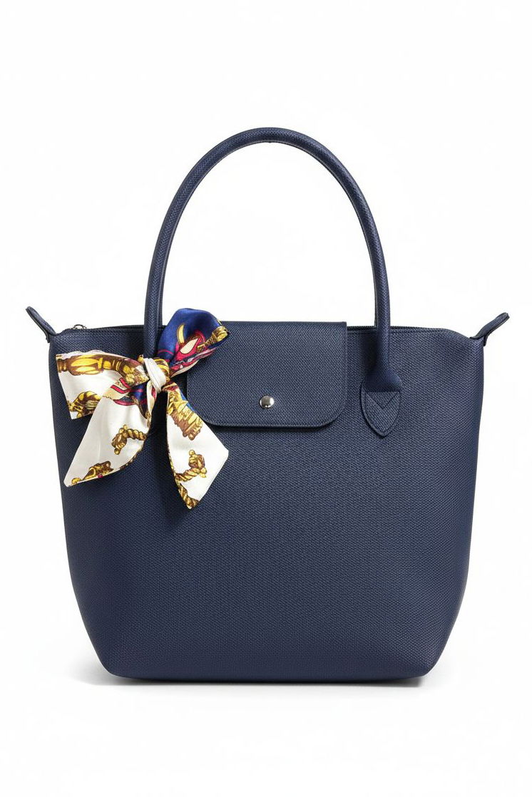 Kadın Lacivert Sunii Deri Flarlı Kol Çanta - 28184-LACIVERT - 1