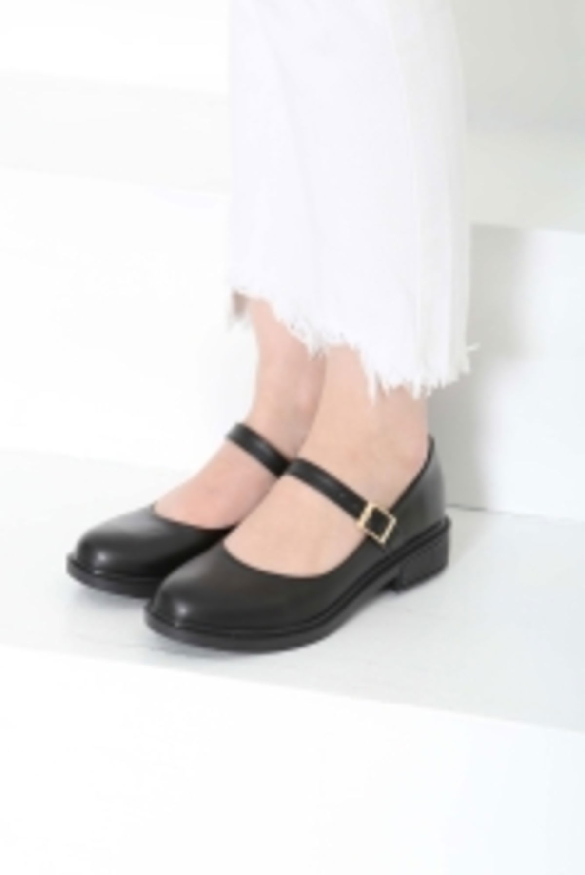 Kadın Mad Siyah Jane Kemer Detaylı Loafer Ayakkabı - 27145 - 4