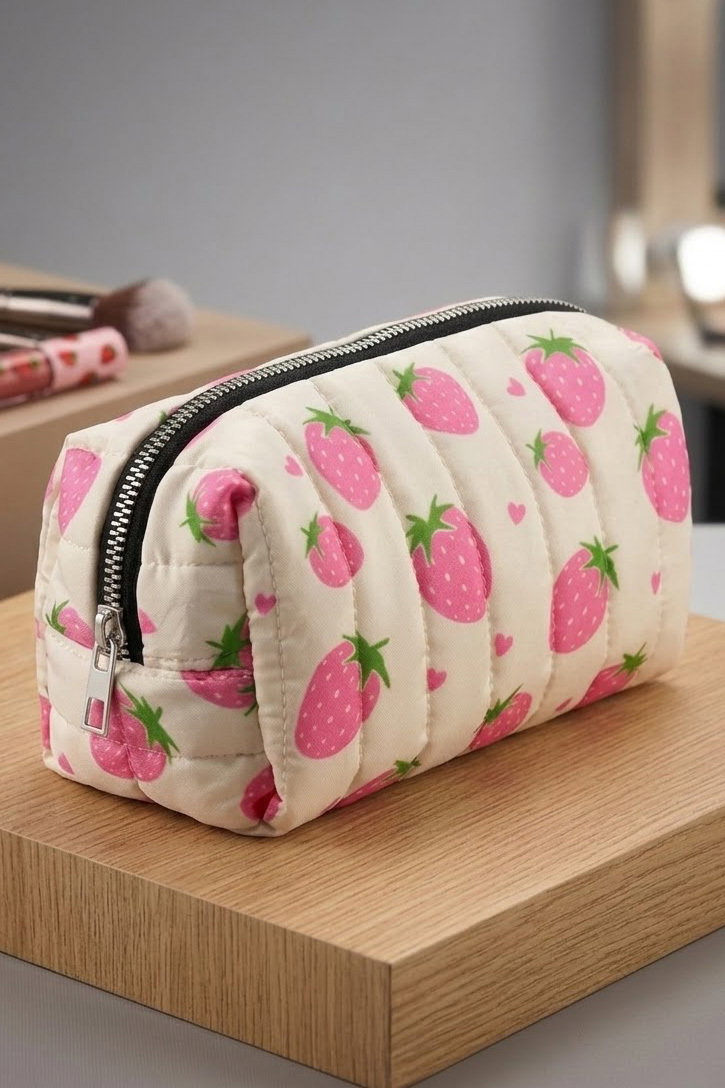 Kadın Pembe Cilt Bakım Ve Makyaj Çantası - 28614-PEMBE - 1