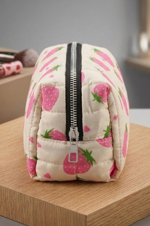 Kadın Pembe Cilt Bakım Ve Makyaj Çantası - 28614-PEMBE - 2