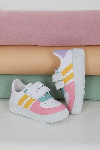 Kadın Pembe Lila Renkli Bebek Ayakkabı - 27483 