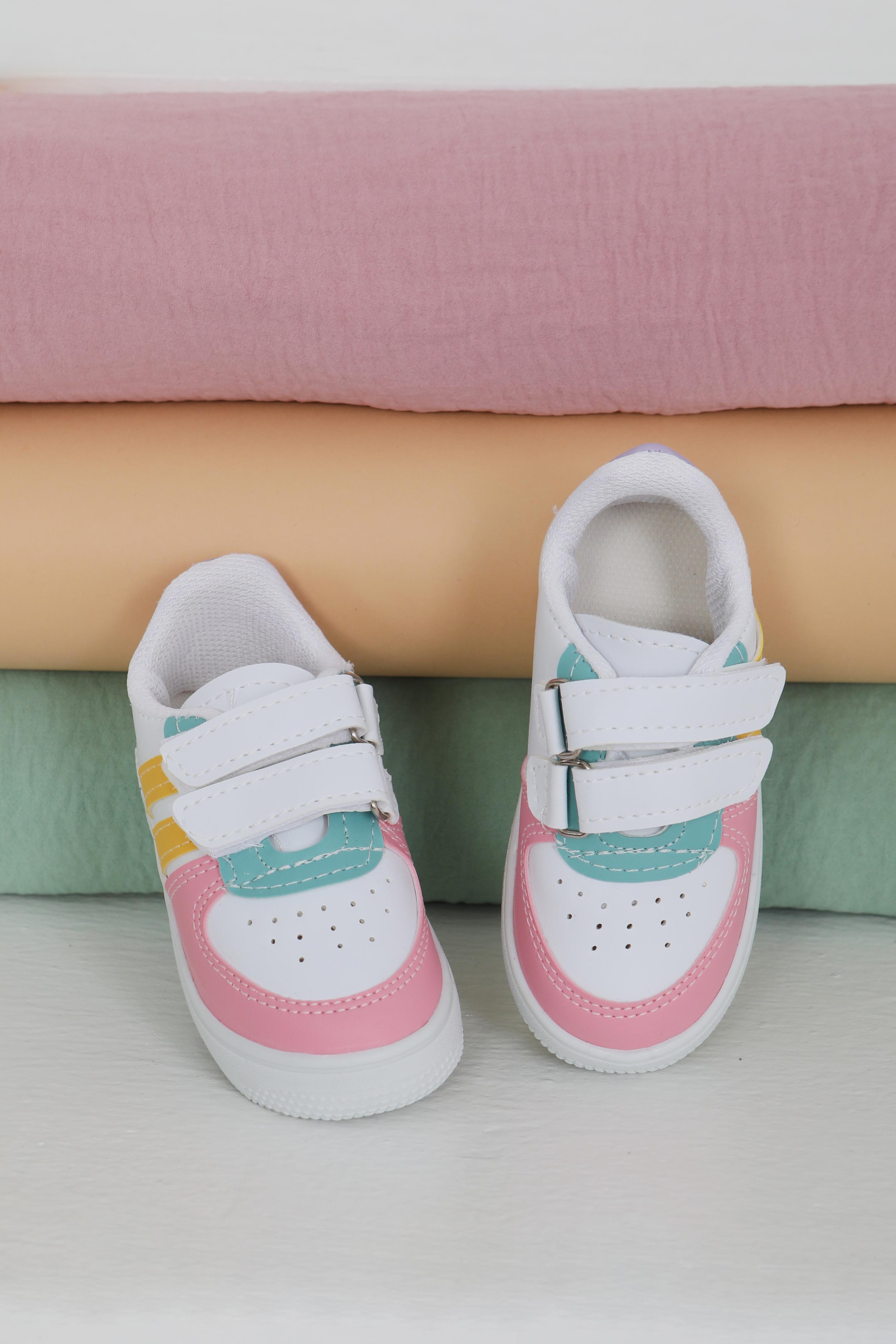 Kadın Pembe Lila Renkli Bebek Ayakkabı - 27483 - 2