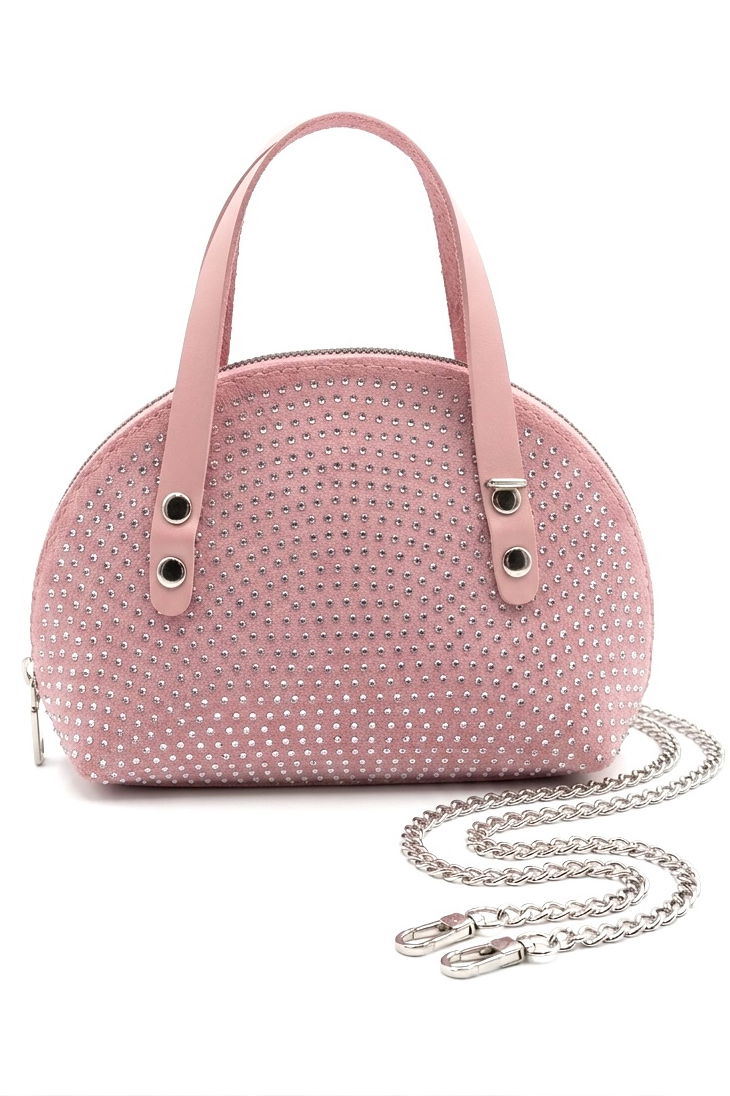 Kadın Pudra Pullu Mini El Çantası - 28362-PUDRA - 1