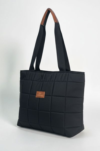 Kadın Siyah Armalı Paraşüt Çanta - 28133-SIYAH 