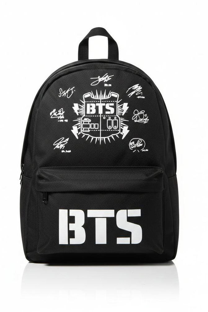 Kadın Siyah Baskılı Sırt Çantası - 28250-SIYAH - 1