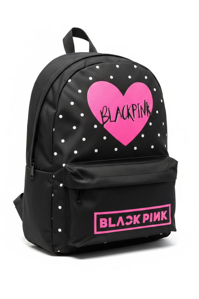 Kadın Siyah Baskılı Sırt Çantası - 28256-SIYAH - 1