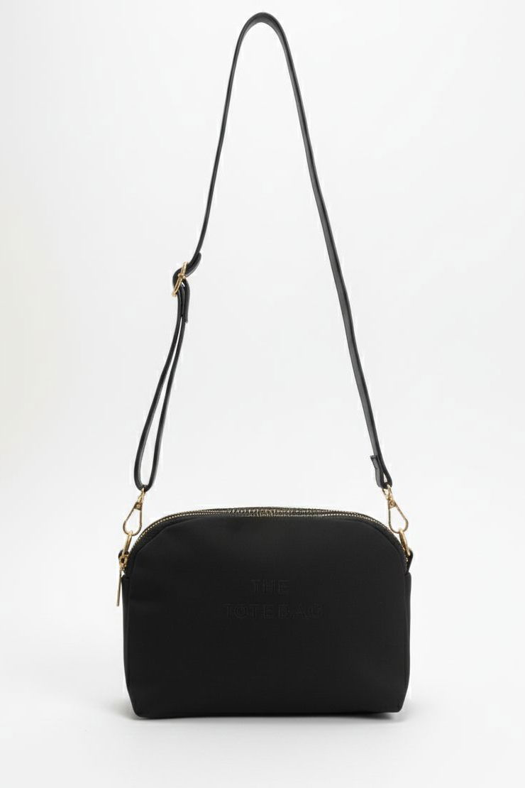 Kadın Siyah Baskılı Suni Deri Çanta - 28144-SIYAH - 1