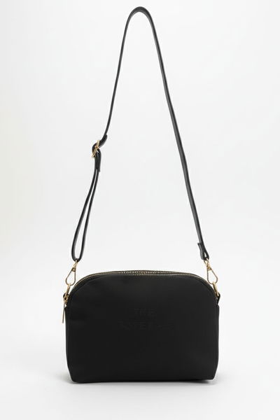 Kadın Siyah Baskılı Suni Deri Çanta - 28144-SIYAH 