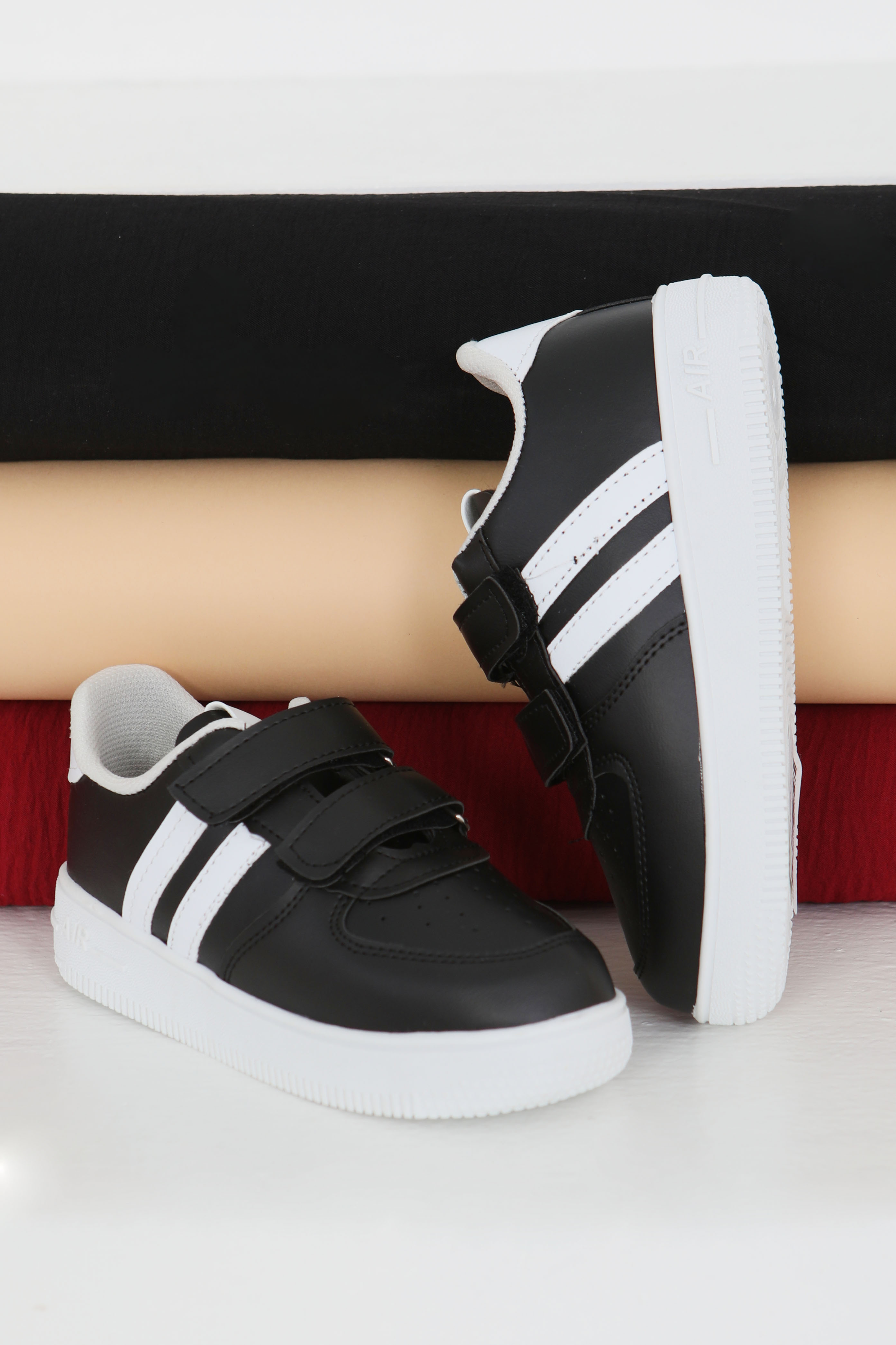Çocuk Siyah Beyaz AİR Çocuk Spor Ayakkabı - 27479 - 3