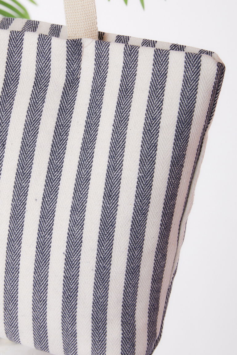 Kadın Siyah Çizgili Kol Çantası - 25787 - TOFİSA