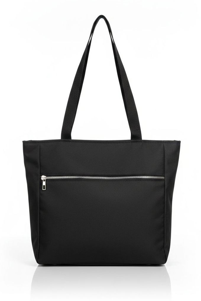 Kadın Siyah Fermuar Detaylı Kol Çantası - 28251-SIYAH - 1