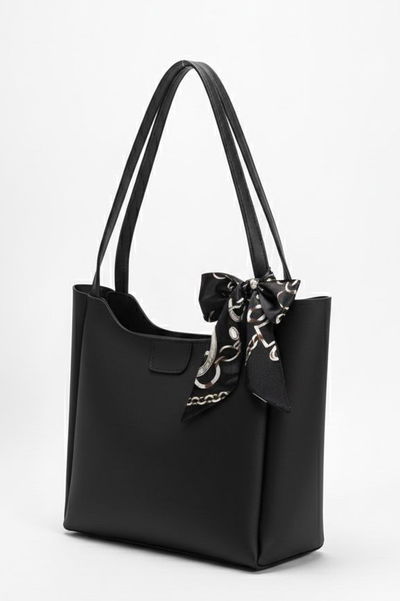 Kadın Siyah Flarlı Kol Çanta - 28134-SIYAH 