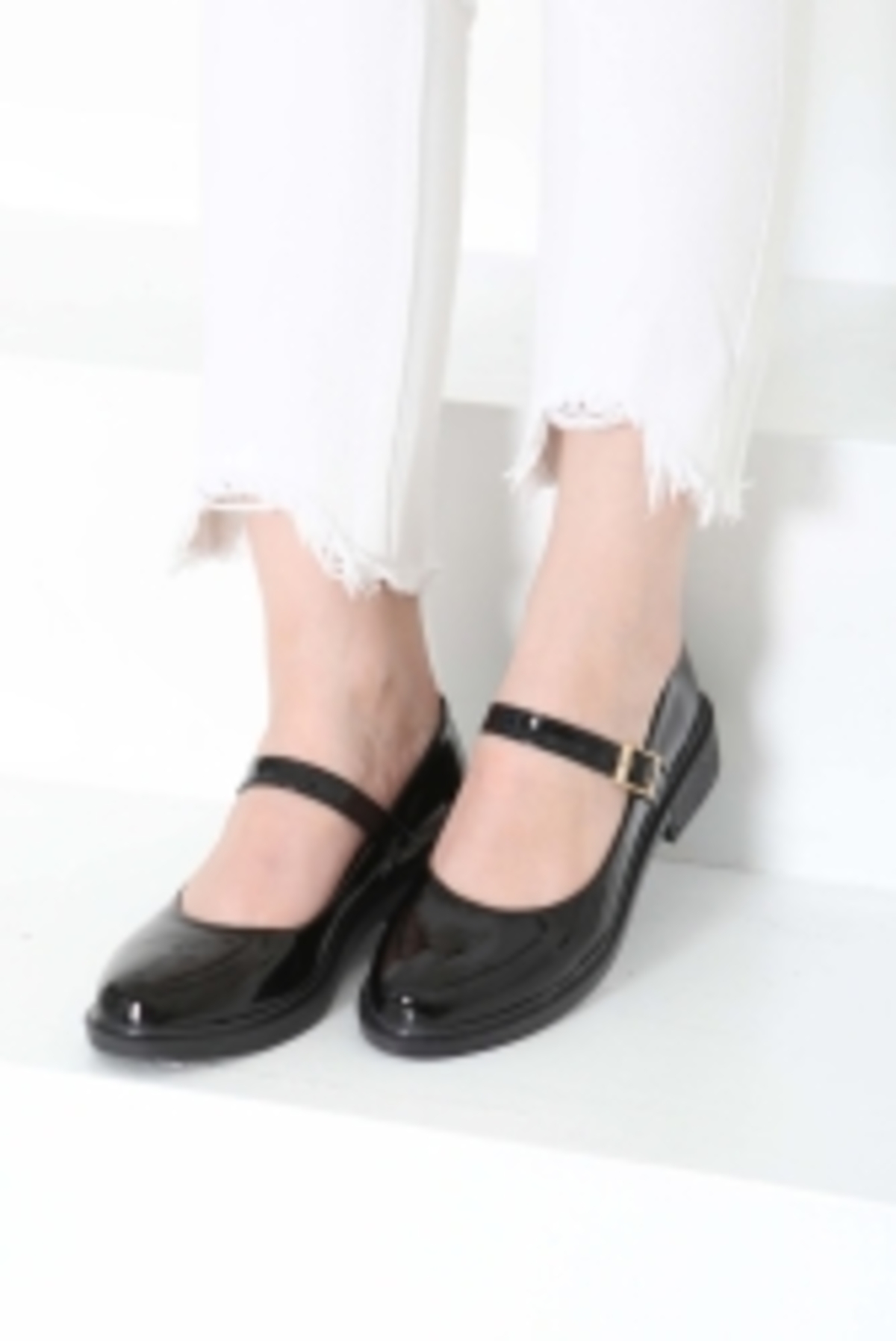 Kadın Siyah Jane Kemer Detaylı Loafer Ayakkabı - 27145 - 4