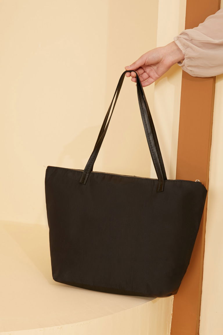 Kadın Siyah Lefties Kol Çantası - 26545 - TOFİSA