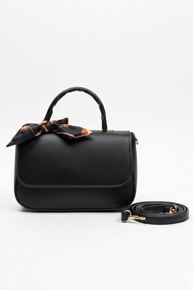 Kadın Siyah Mini El Çantası - 28135-SIYAH - TOFİSA