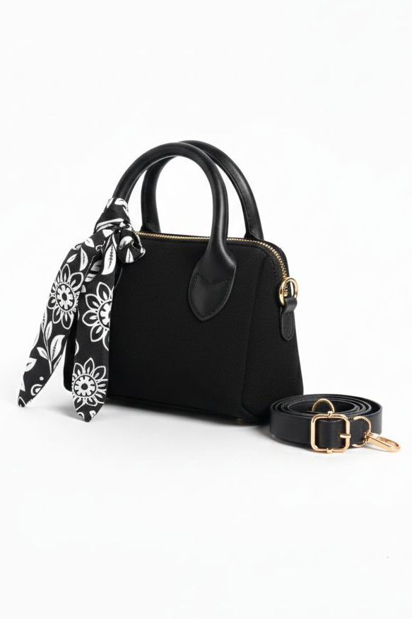 Kadın Siyah Mini Süet Çanta - 28138-SIYAH - 1