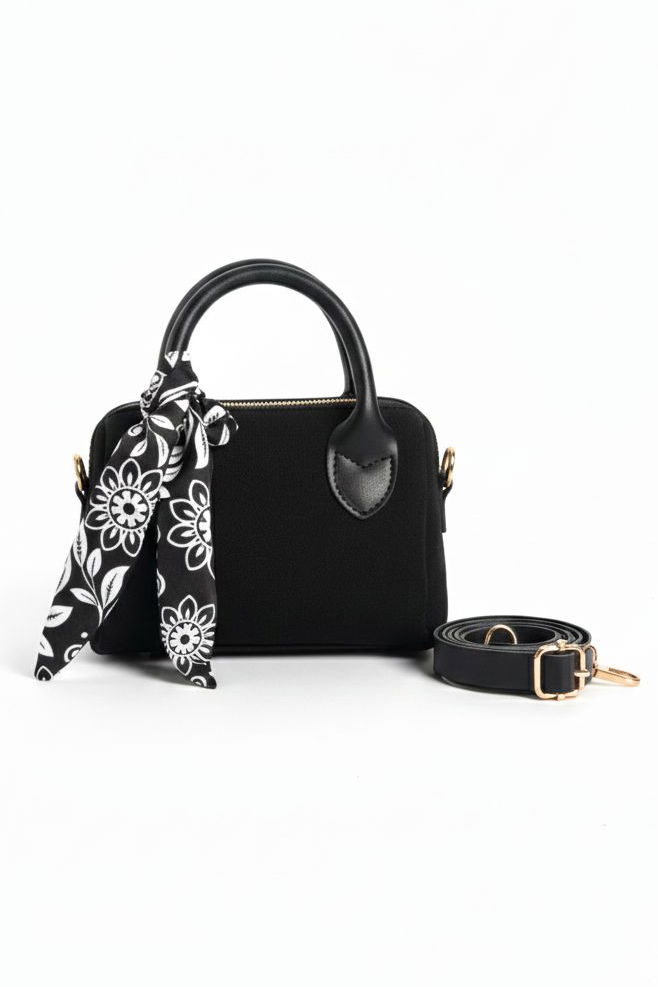 Kadın Siyah Mini Süet Çanta - 28138-SIYAH - 2