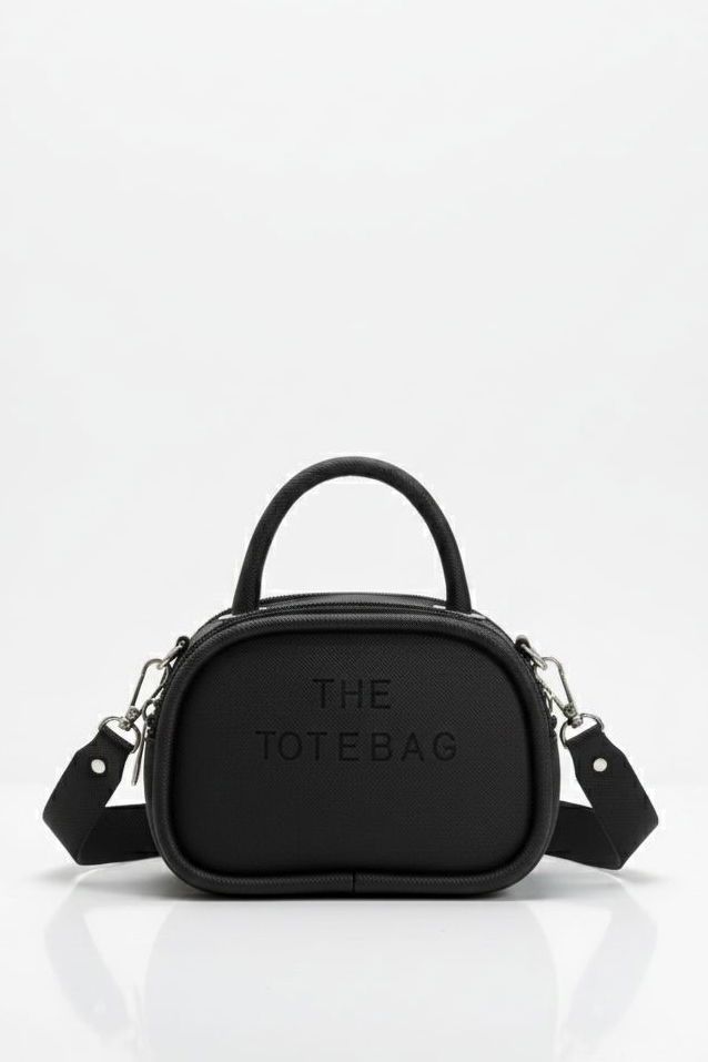 Kadın Siyah Omuz Suni Deri Çanta - 28140-SIYAH - TOFİSA