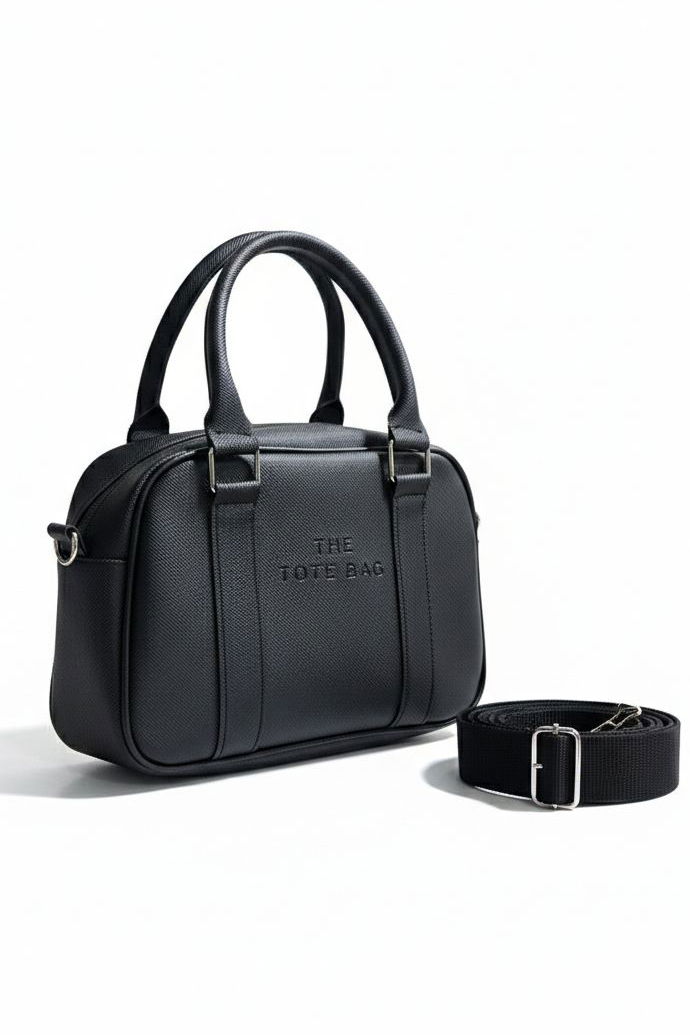 Kadın Siyah Omuz Suni Deri Çanta - 28226-SIYAH - TOFİSA