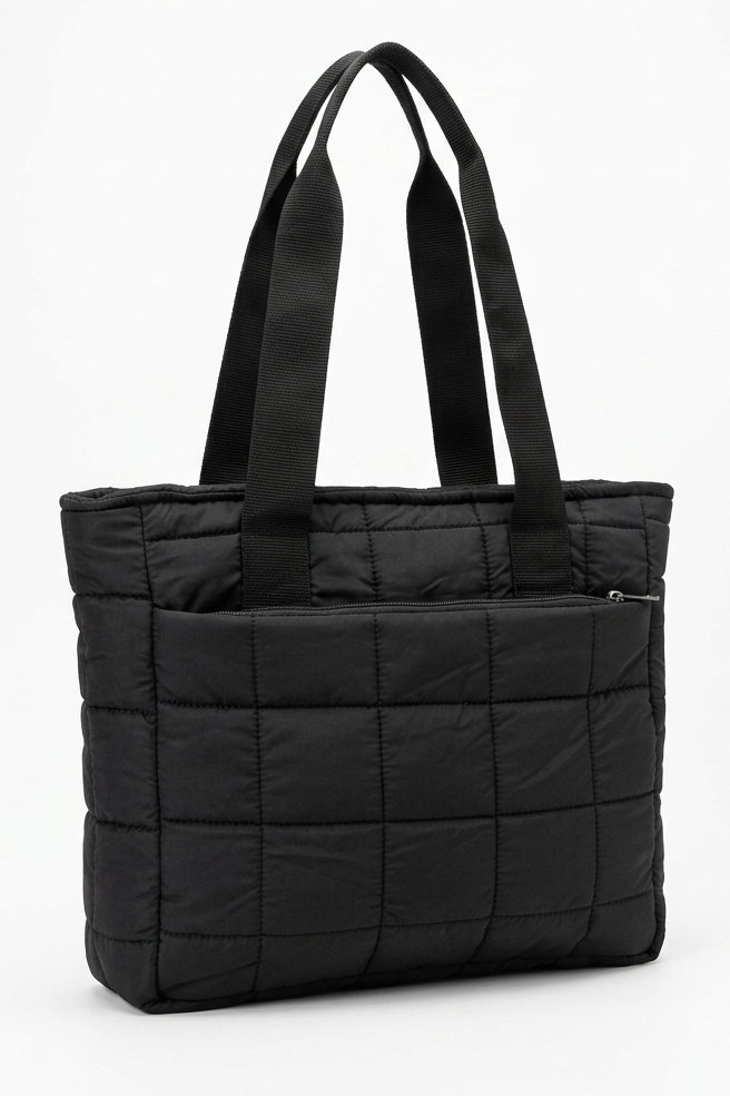 Kadın Siyah Ön Cepli Omuz Çantası - 28371-SIYAH - 2