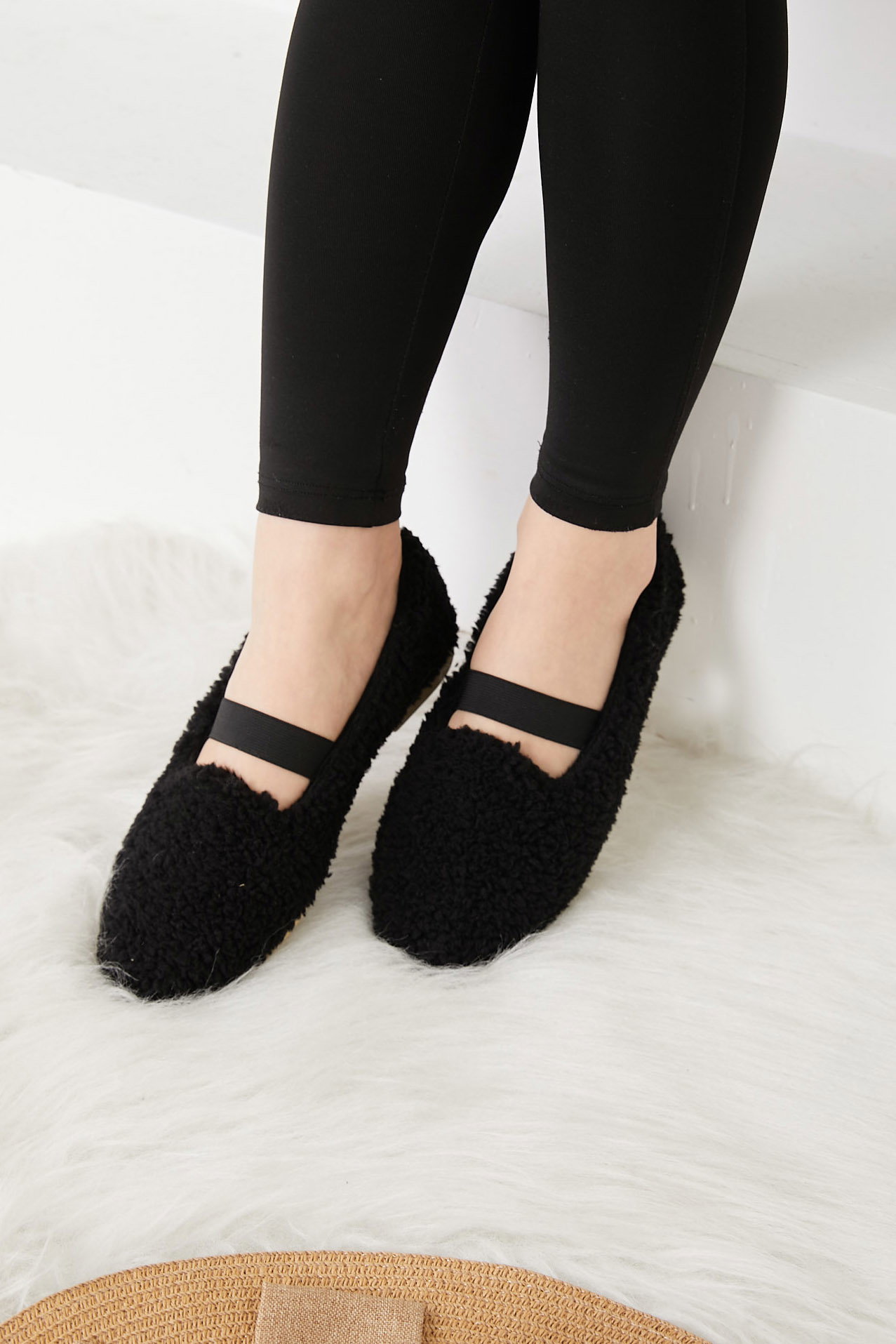 Kadın Siyah Peluş Babet - 26651 - 3