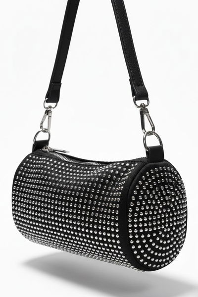 Kadın Siyah Pullu El Çantası - 28201-SIYAH 