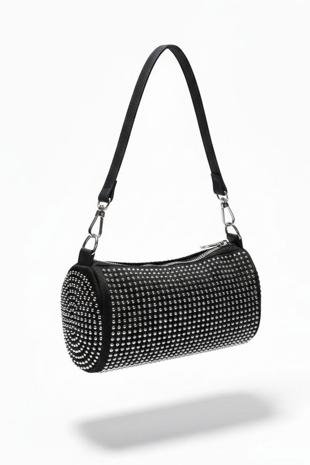 Kadın Siyah Pullu El Çantası - 28201-SIYAH - 2