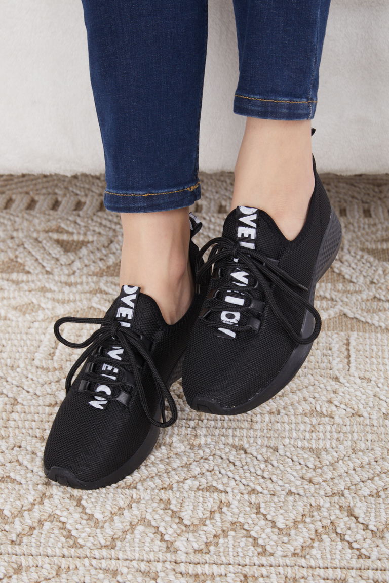 Kadın Siyah Spor Ayakkabı - 27091 - TOFİSA