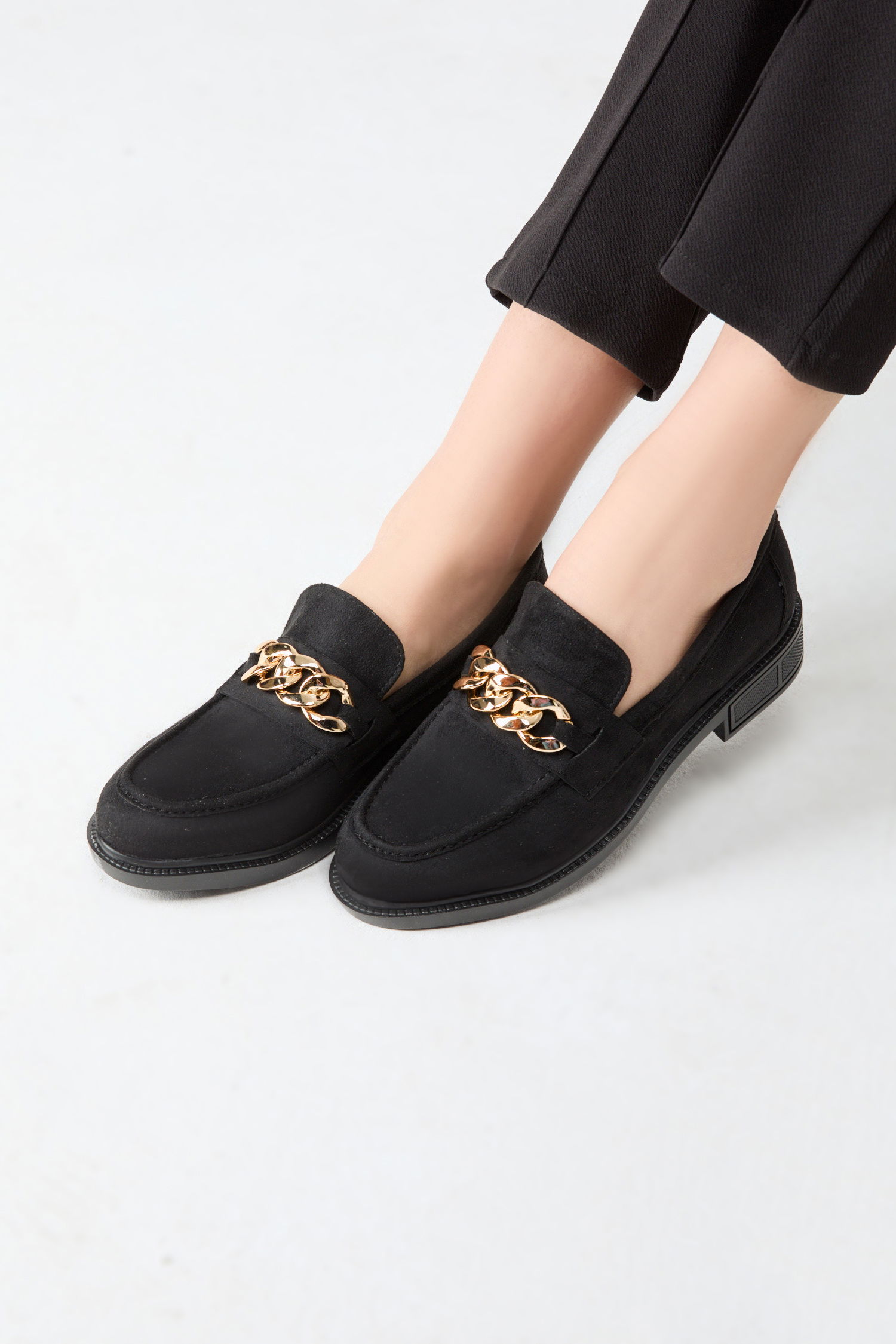 Kadın Siyah Süet Ayakkabı - 27081 - 2