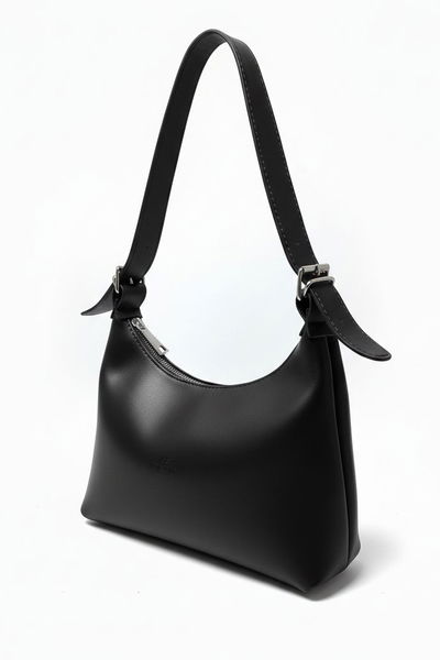 Kadın Siyah Suni Deri Kol Çantası - 28170-SIYAH 