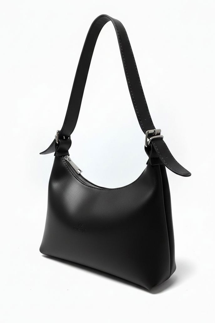 Kadın Siyah Suni Deri Kol Çantası - 28170-SIYAH - TOFİSA