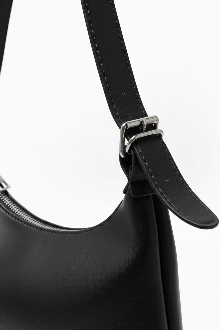 Kadın Siyah Suni Deri Kol Çantası - 28170-SIYAH - TOFİSA