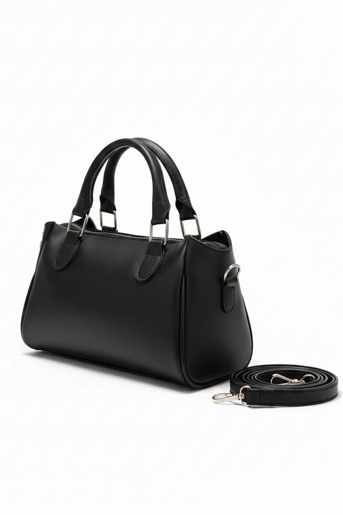 Kadın Siyah Suni Deri Kol Çantası - 28264-SIYAH - 1