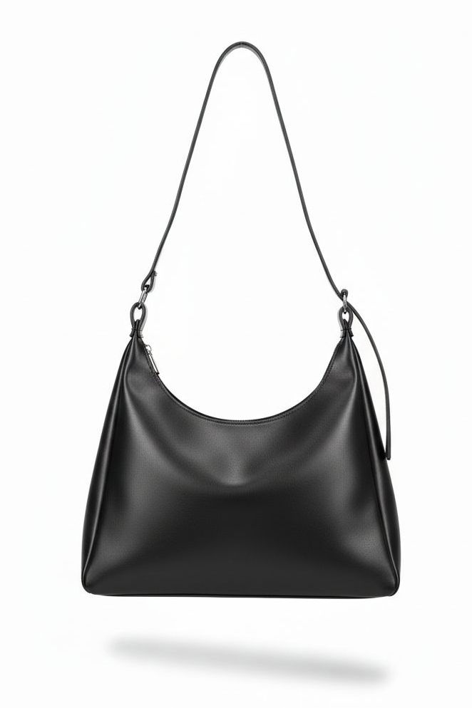 Kadın Siyah Suni Deri Omuz Çantası - 28254-SIYAH - 1
