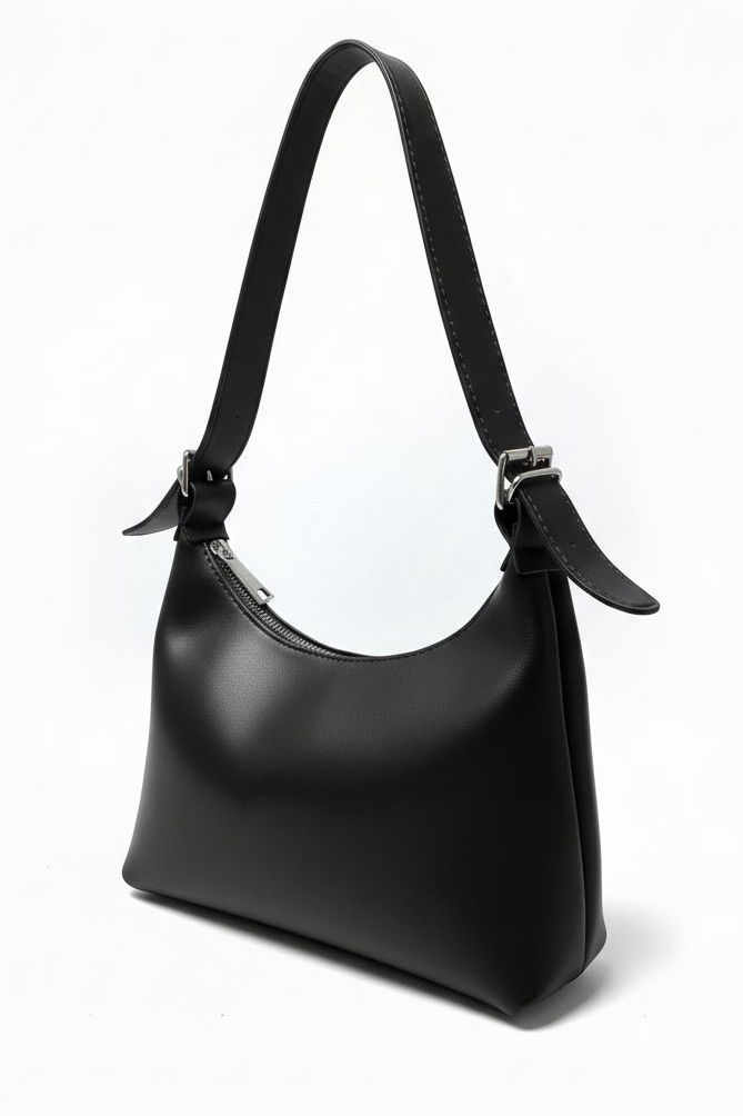 Kadın Siyah Suni Deri Omuz Çantası - 28263-SIYAH - 1