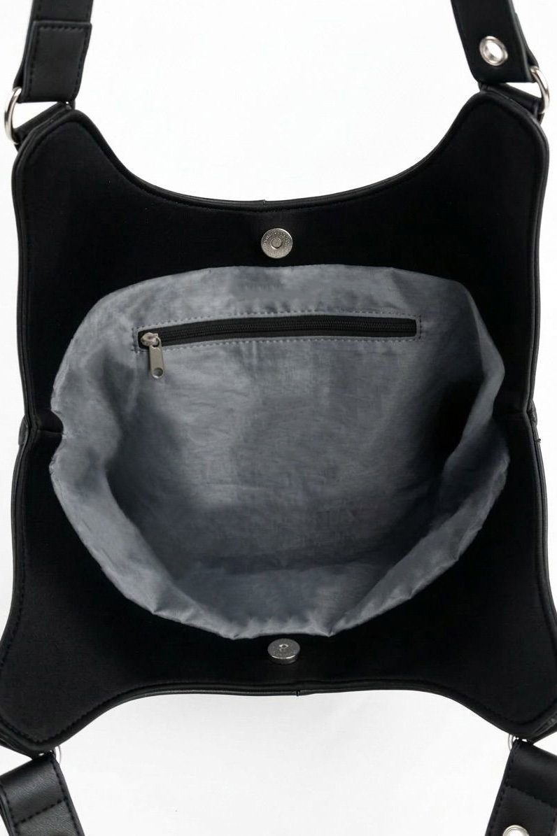 Kadın Siyah Suni Deri Omuz Çantası - 28325-SIYAH - 3