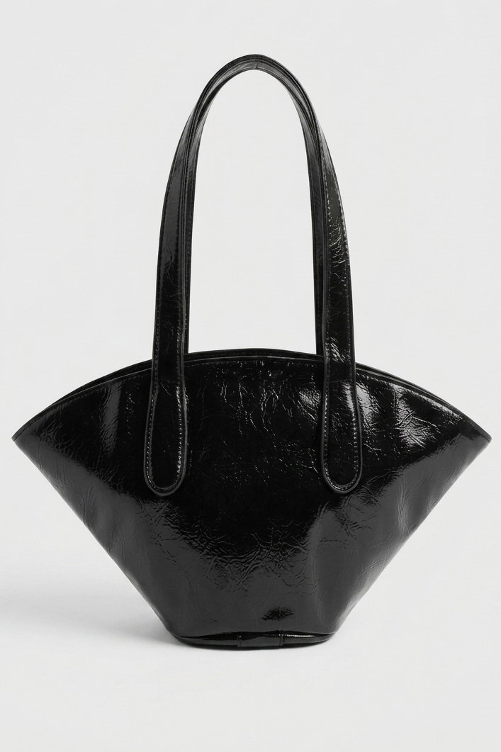 Kadın Siyah Suni Deri Omuz Çantası - 28377-SIYAH - 1